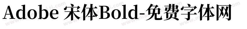 Adobe 宋体Bold字体转换